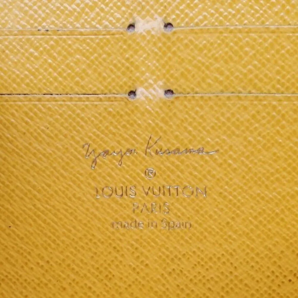 Authentic Louis Vuitton Yayoi Kusama Zippy Wallet Yellow Monogram Dots